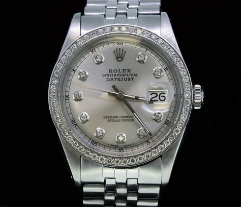 rolex datejust stahl römische zahlen onyssteel|Rolex oyster steel bezel.